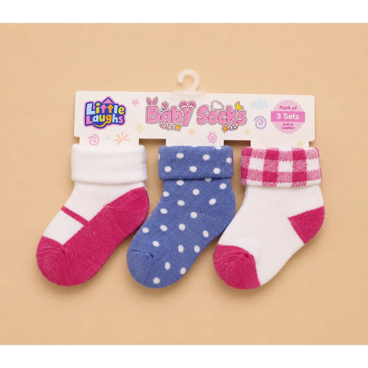 Baby Socks Pack – Soft Comfortable 3 Pair Set