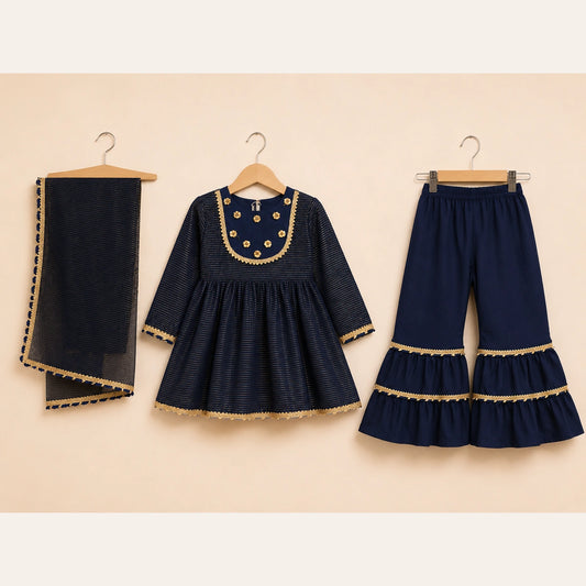 Girls Traditional – Elegant Navy Blue Suit