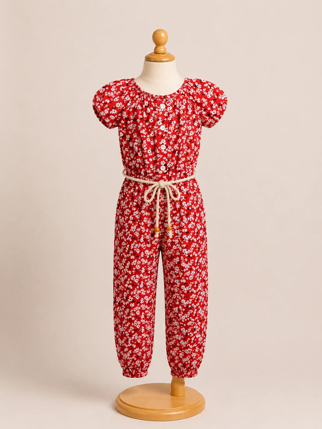 Girls Floral Jumpsuit