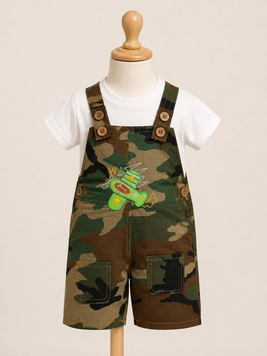 Kids Camouflage Dungaree