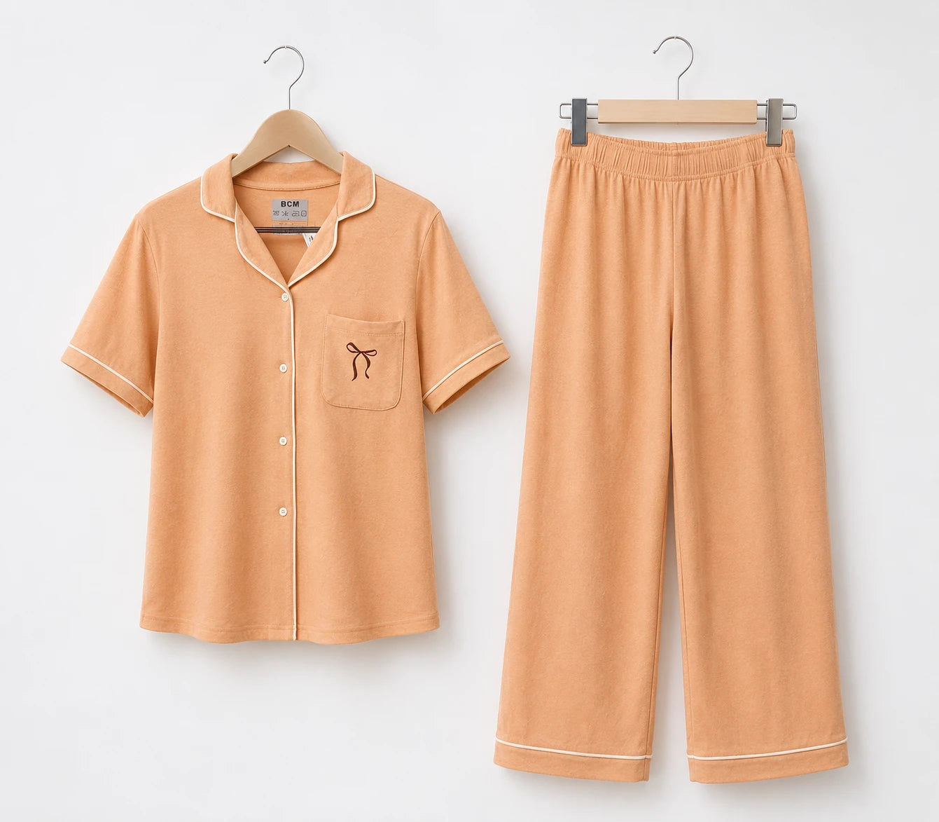 Ladies Peach Blended Casual/Night Suit