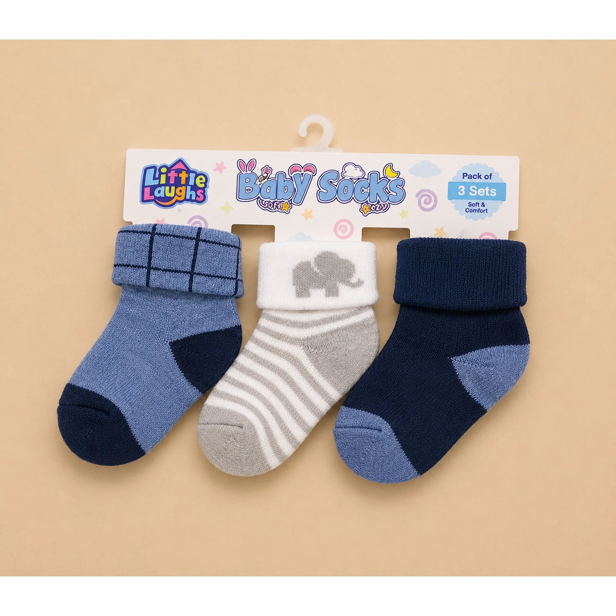 Baby Socks Pack – Soft Comfortable 3 Pair Set