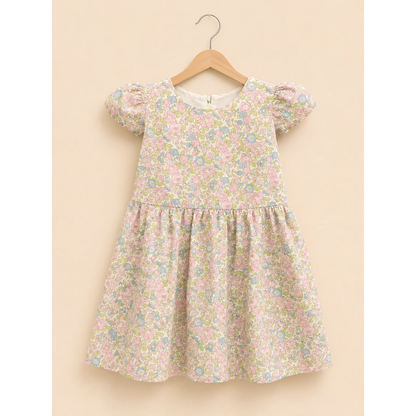 Girls Floral Printed Summer Frock