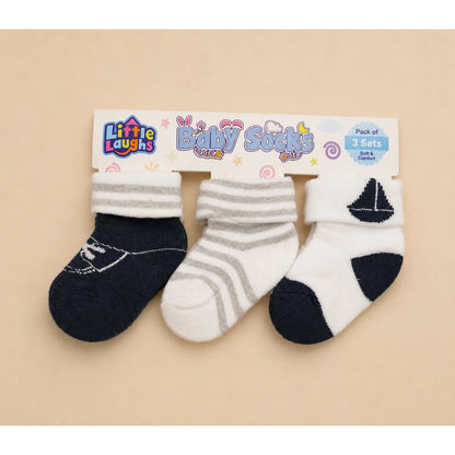 Baby Socks Pack – Soft Comfortable 3 Pair Set