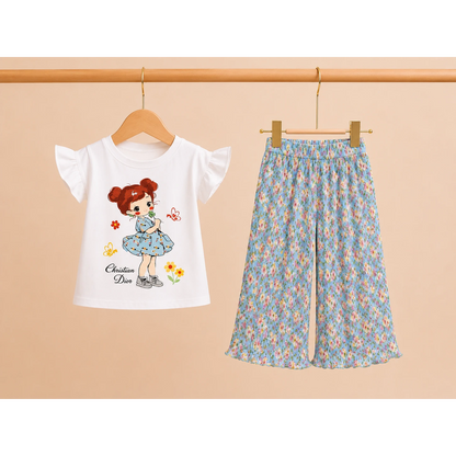 Stylish Girls Summer Top &amp; Plazo Set