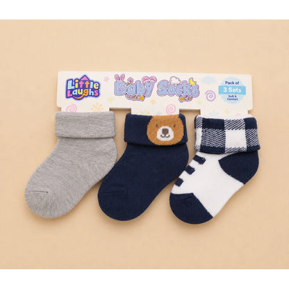 Baby Socks Pack – Soft Comfortable 3 Pair Set