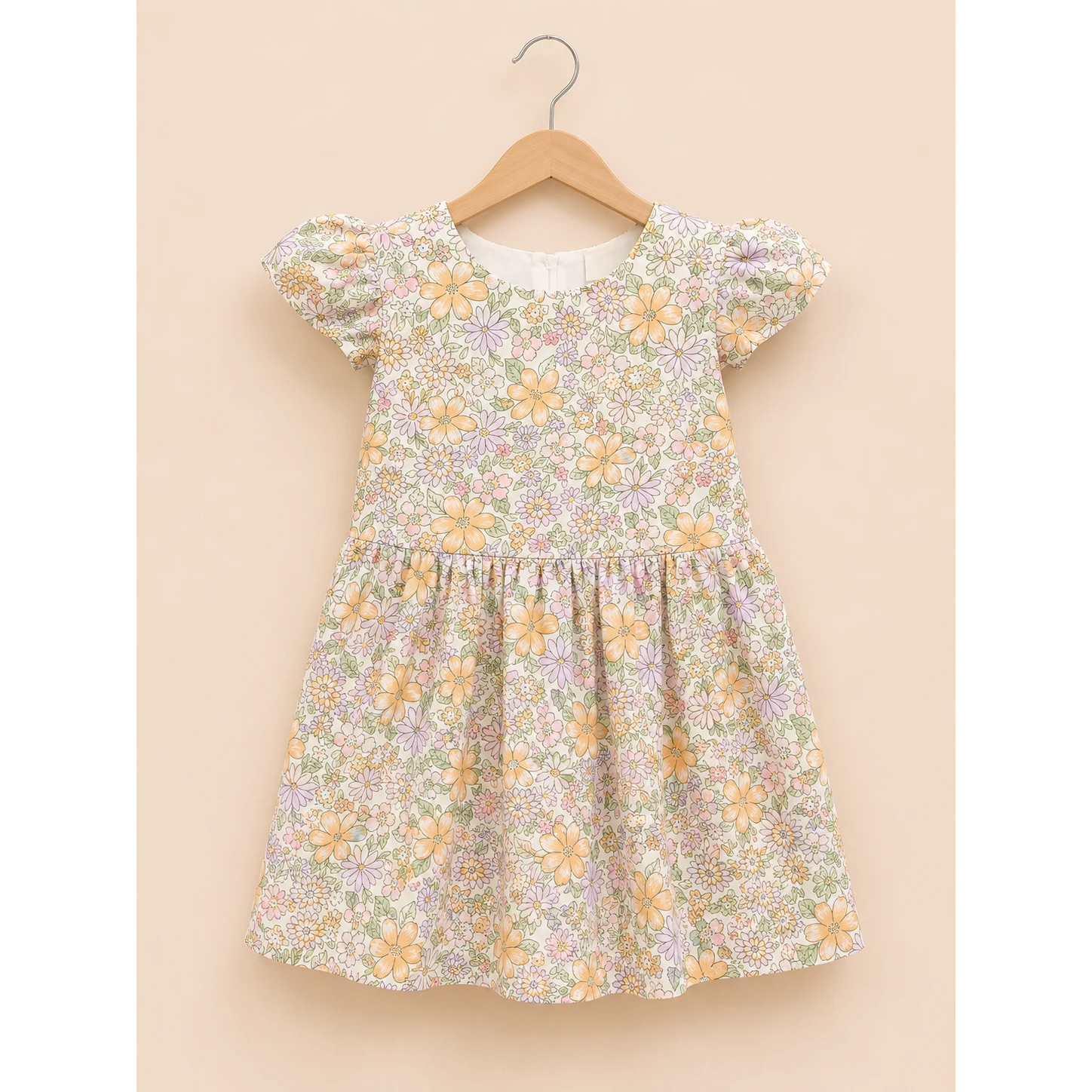 Girls Floral Printed Summer Frock