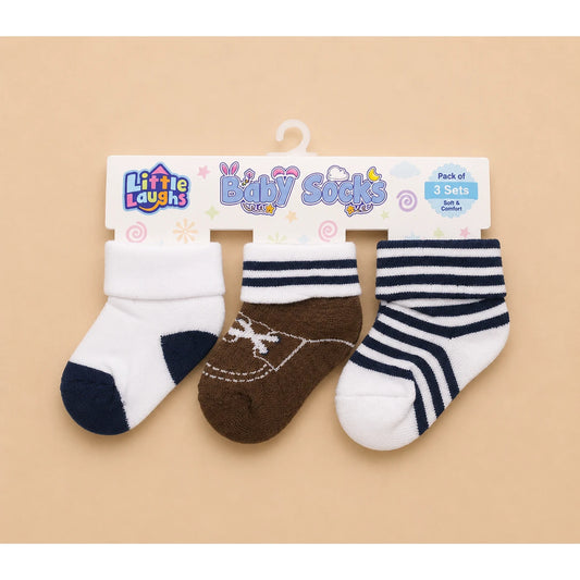 Baby Socks Pack – Soft Comfortable 3 Pair Set