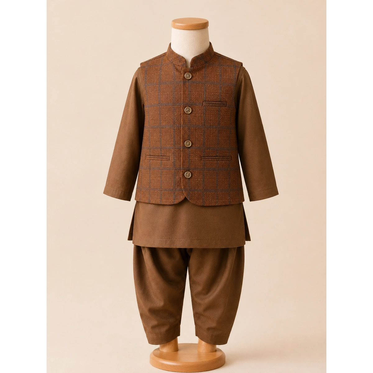 Boys Traditional Shalwar Kameez with Waistcoat