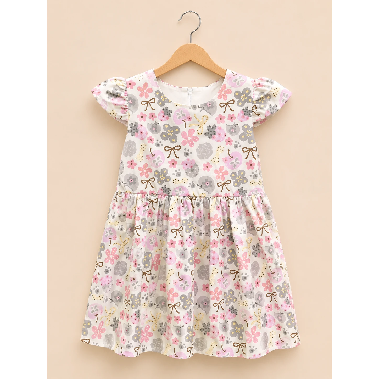 Girls Floral Printed Summer Frock