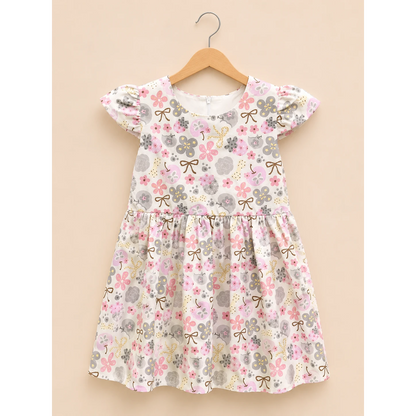 Girls Floral Printed Summer Frock