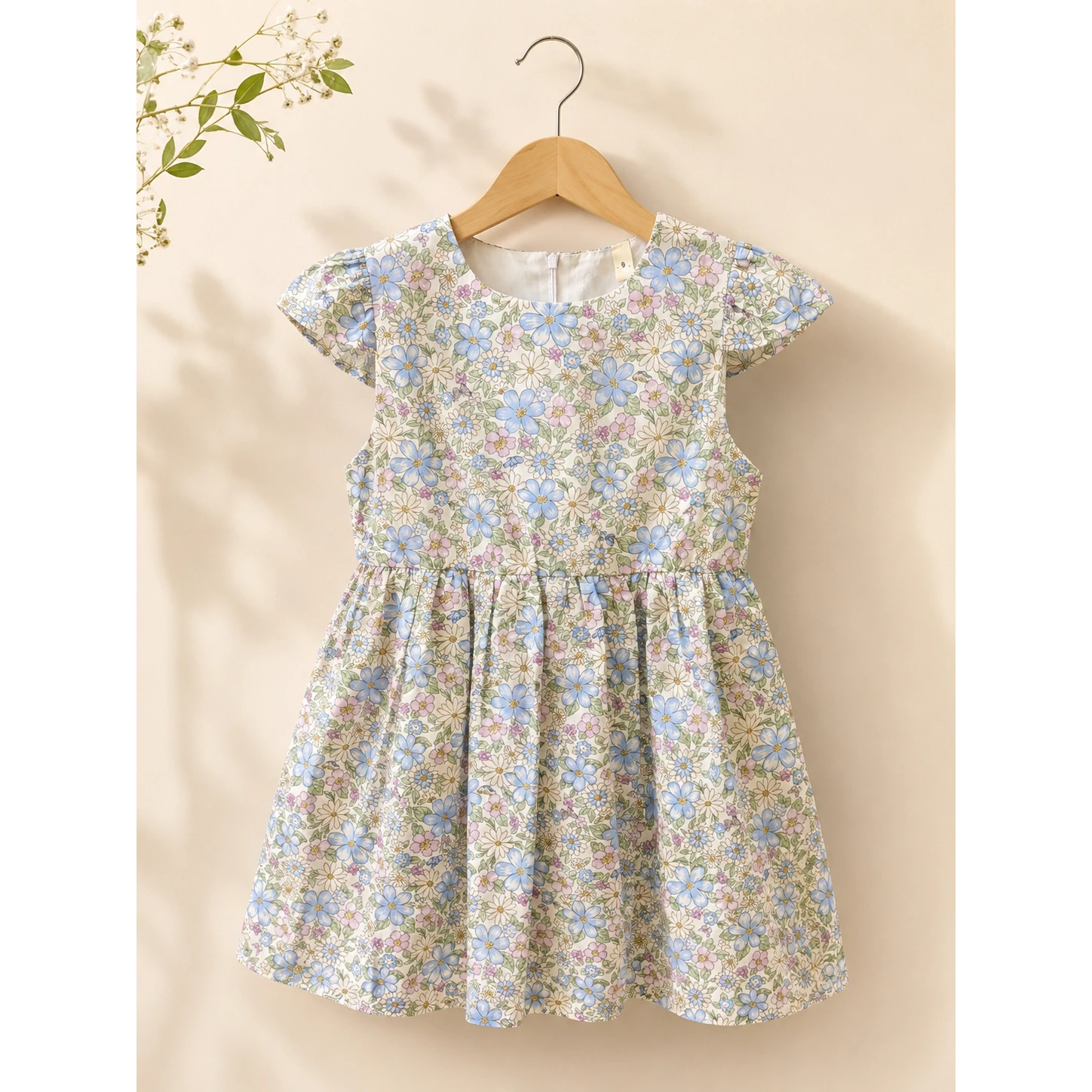 Girls Floral Printed Summer Frock