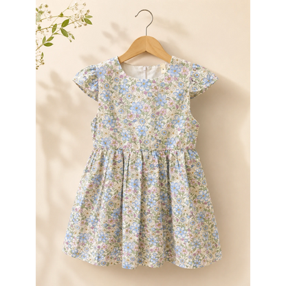 Girls Floral Printed Summer Frock