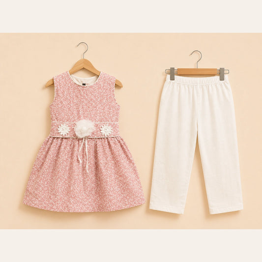 Girls Traditional– Elegant Pink Peplum Style Suit