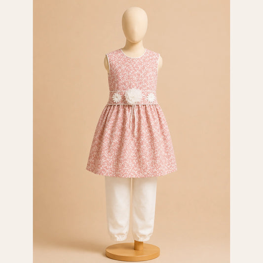Girls Traditional– Elegant Pink Peplum Style Suit