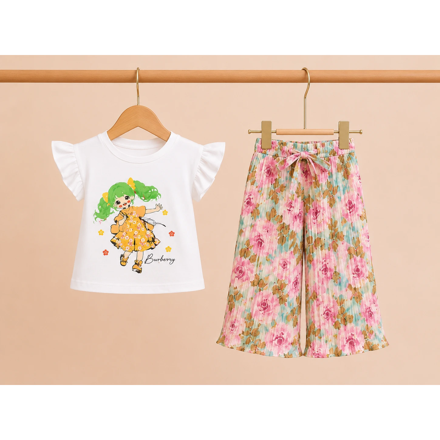 Stylish Girls Summer Top &amp; Plazo Set
